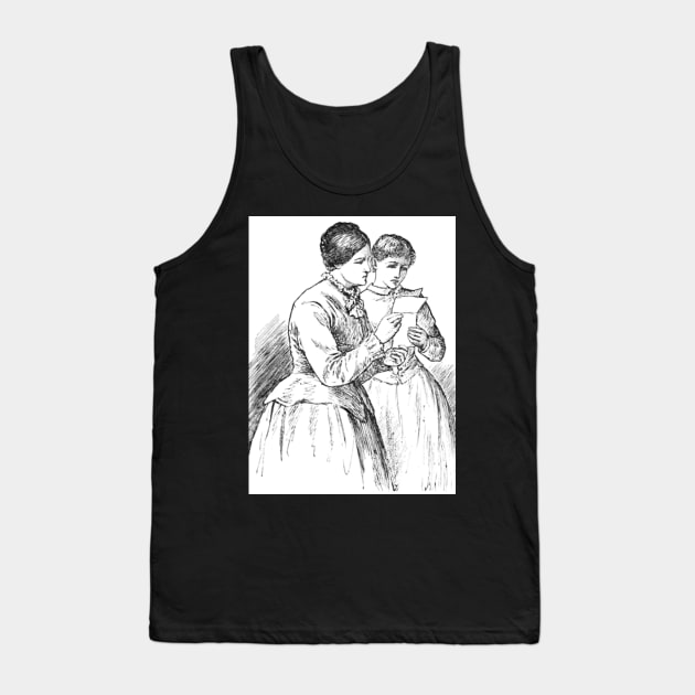 Illustrated e-book of Little Women Tank Top by marryslinter